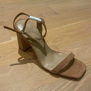 Brand new suede high block sandals from Ann Taylor Size 8.5